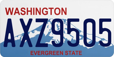 WA license plate AXZ9505