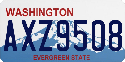 WA license plate AXZ9508