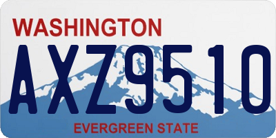 WA license plate AXZ9510
