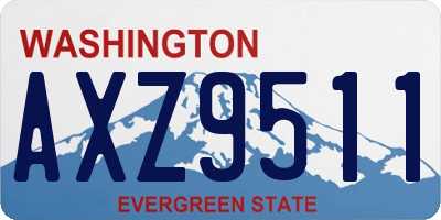 WA license plate AXZ9511