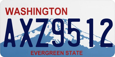 WA license plate AXZ9512