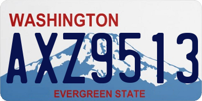 WA license plate AXZ9513