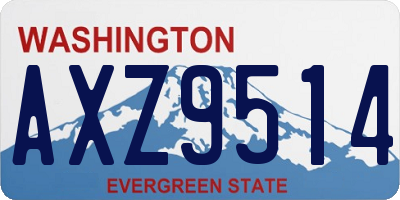 WA license plate AXZ9514