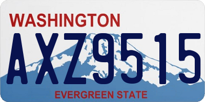 WA license plate AXZ9515