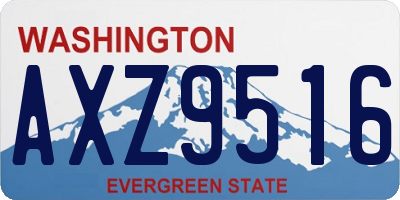 WA license plate AXZ9516