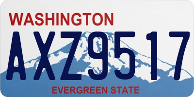 WA license plate AXZ9517