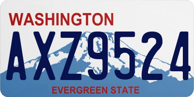 WA license plate AXZ9524