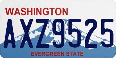 WA license plate AXZ9525