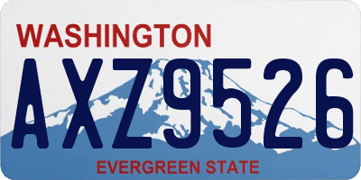 WA license plate AXZ9526