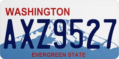 WA license plate AXZ9527