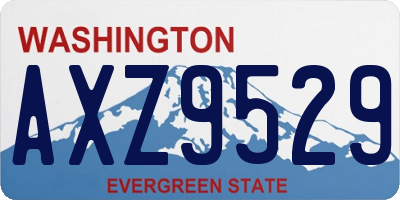 WA license plate AXZ9529