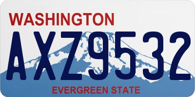WA license plate AXZ9532