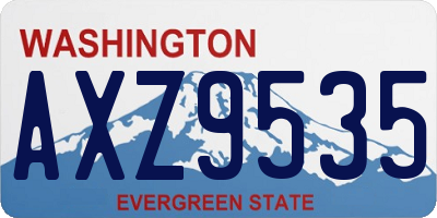 WA license plate AXZ9535