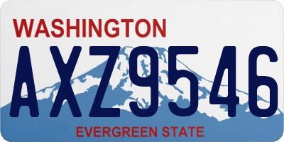 WA license plate AXZ9546