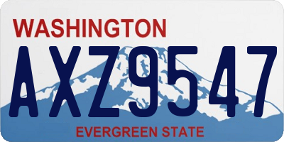 WA license plate AXZ9547