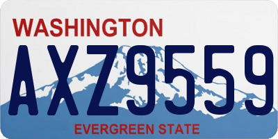 WA license plate AXZ9559