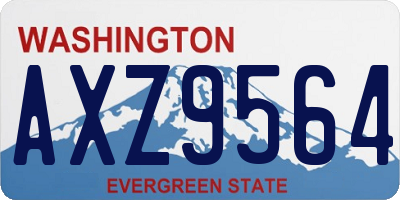 WA license plate AXZ9564