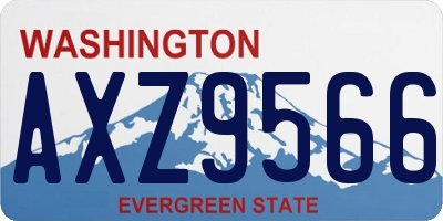 WA license plate AXZ9566