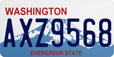 WA license plate AXZ9568