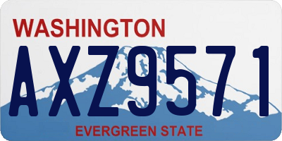 WA license plate AXZ9571