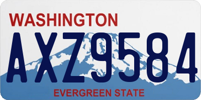 WA license plate AXZ9584