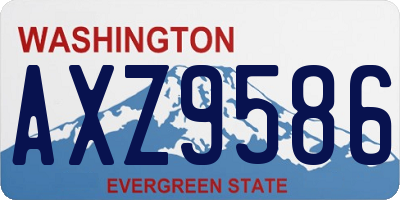 WA license plate AXZ9586