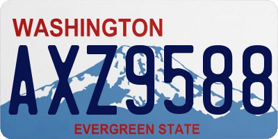 WA license plate AXZ9588