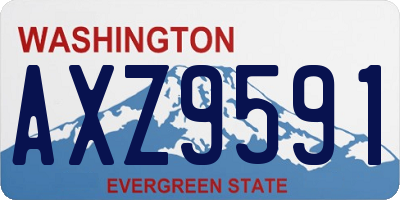 WA license plate AXZ9591
