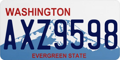 WA license plate AXZ9598