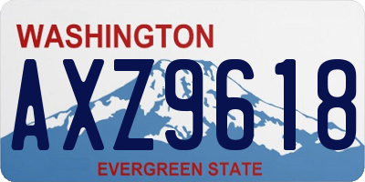 WA license plate AXZ9618