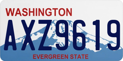 WA license plate AXZ9619