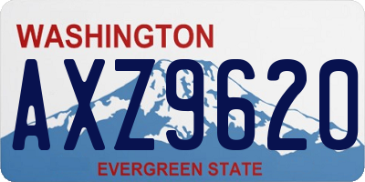 WA license plate AXZ9620