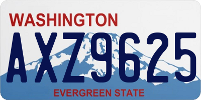 WA license plate AXZ9625