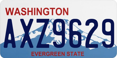 WA license plate AXZ9629