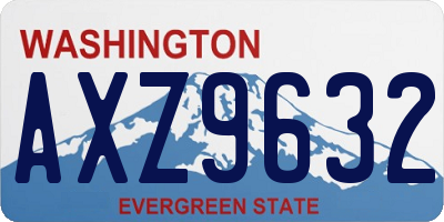 WA license plate AXZ9632
