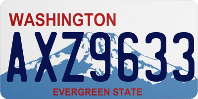 WA license plate AXZ9633