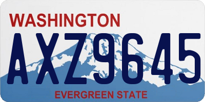 WA license plate AXZ9645