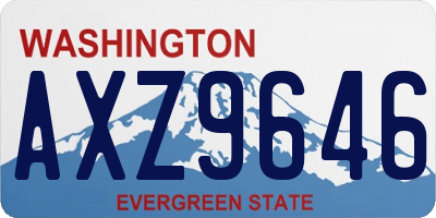WA license plate AXZ9646