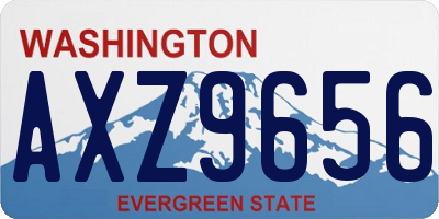 WA license plate AXZ9656