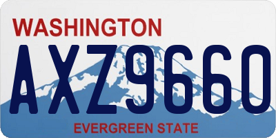 WA license plate AXZ9660