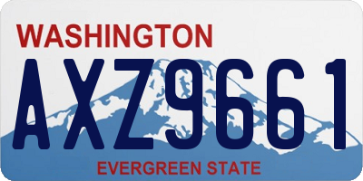 WA license plate AXZ9661