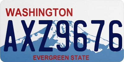 WA license plate AXZ9676