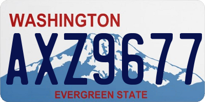 WA license plate AXZ9677