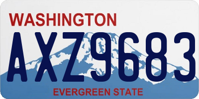 WA license plate AXZ9683