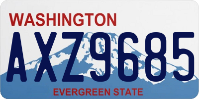 WA license plate AXZ9685