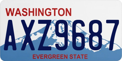 WA license plate AXZ9687
