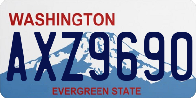 WA license plate AXZ9690