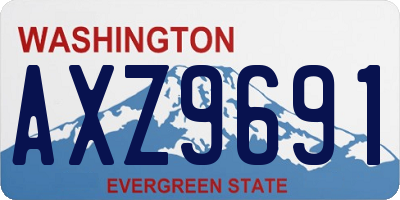 WA license plate AXZ9691