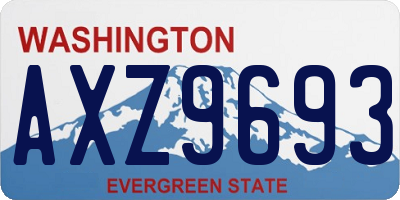 WA license plate AXZ9693