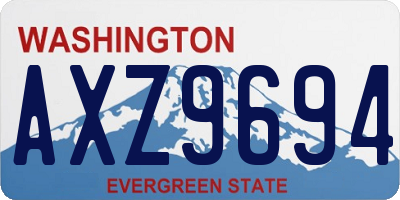 WA license plate AXZ9694